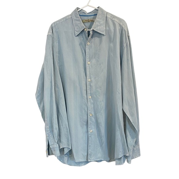Tommy Bahama Other - Vintage Tommy Bahama Mens Large Blue Tropical Hawaiian Long Sleeve Button Shirt